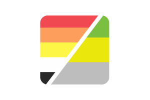 Lithromantic Flag Square Rounded Shape flag