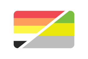 Lithromantic Flag rounded Rectangle Vector Illustration flag