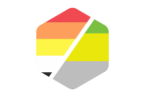 Lithromantic Flag Rounded Hexagon Shape flag