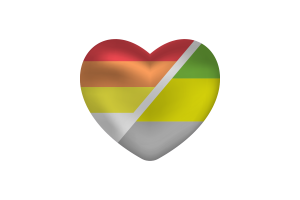 Love of Lithromantic Heart Shape flag