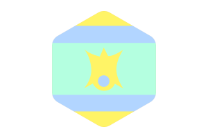 Nofinsexual Flag Rounded Hexagon Shape flag