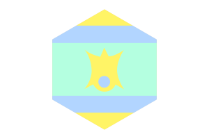 Nofinsexual Flag Hexagon Shape flag