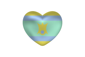 Love of Nofinsexual Heart Shape flag