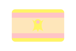 Nominsexual Flag rounded Rectangle Vector Illustration flag