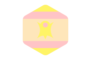 Nominsexual Flag Rounded Hexagon Shape flag