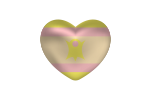 Love of Nominsexual Heart Shape flag