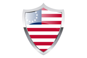 Betsy Ross Flag with Medieval Heater Shield flag