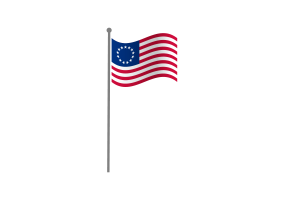 Waving Flag of Betsy Ross flag