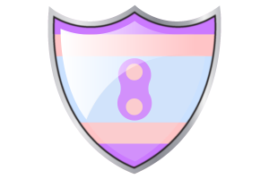 Tarcza z flagą Noninsexual flag