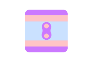 Flaga noninseksualna kwadratowy zaokrąglony kształt flag