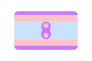 Ilustracja wektora flagi noninseksualnej w zaokrąglonym prostokącie flag