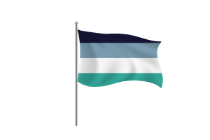 Oriented Aroace Flag symbol flag