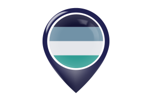 Oriented Aroace Flag Map Pin Icon flag