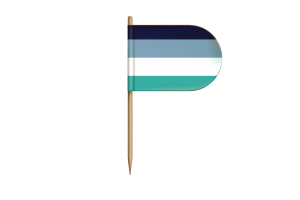 Oriented Aroace Flag for Desk, Table flag