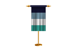 Oriented Aroace Ceremonial Flag Vector Free flag