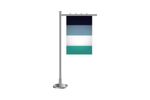 3d Oriented Aroace Standing Flag flag