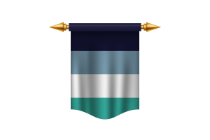 Oriented Aroace Flag Royal Banner flag