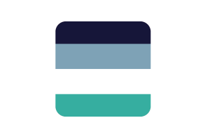 Oriented Aroace Flag Square Rounded Shape flag