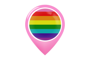 Rainbow Flag Map Pin Icon flag