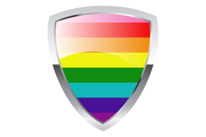 Rainbow Shield Flag flag