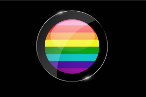 Rainbow Flag Glossy Round Button flag