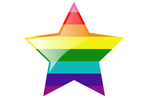 Rainbow Flag Star Icon flag