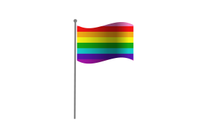 Waving Flag of Rainbow flag