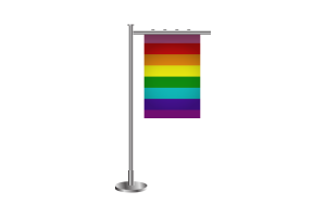 3d Rainbow Standing Flag flag