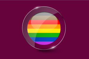 Poc Pride Flag Glossy Round Button flag