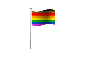 Waving Flag of Poc Pride flag