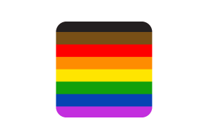 Poc Pride Flag Square Rounded Shape flag