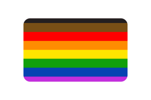 Poc Pride Flag rounded Rectangle Vector Illustration flag
