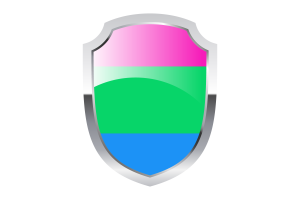 Logo tarczy poliseksualnej flag