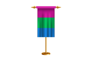 Flaga Poliseksualna ceremonialna wektor do pobrania za darmo flag