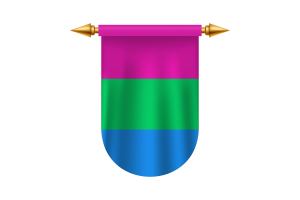 Flaga Poliseksualna emblem wektorowe obrazy flag