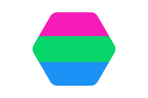 Flaga Poliseksualna wektorowa ilustracja flag