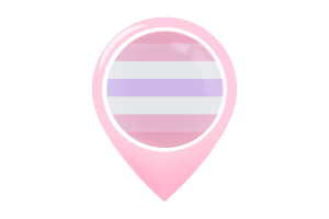 Ikona pinezki mapy flagi pomoseksualnej flag