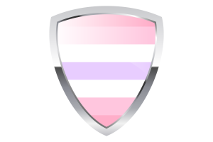 Flaga tarczy pomoseksualnej flag