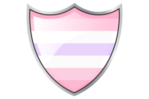 Tarcza z flagą pomoseksualną flag