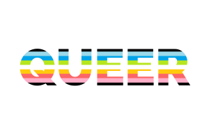 Queer Text Art flag