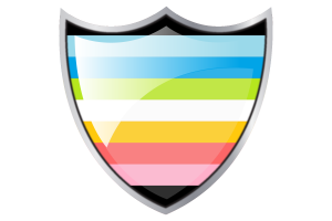 Shield with Flag of Queer flag