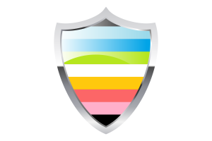 Queer Flag with Medieval Heater Shield flag