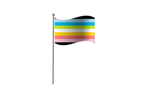 Waving Flag of Queer flag