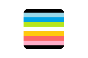 Queer Flag Square Rounded Shape flag