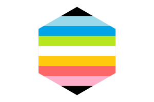 Queer Flag Hexagon Shape flag
