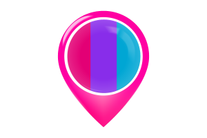 Androgyne Flag Map Pin Icon flag