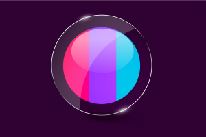 Androgyne Flag Glossy Round Button flag