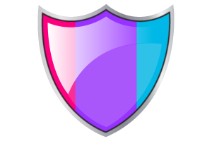 Shield with Flag of Androgyne flag