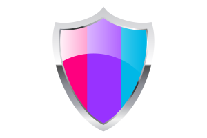 Androgyne Flag with Medieval Heater Shield flag