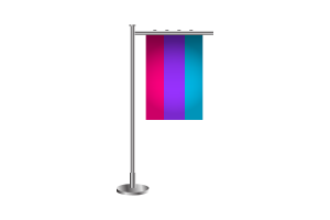 3d Androgyne Standing Flag flag